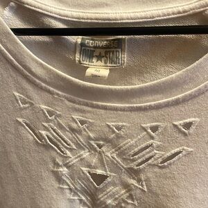Converse One Star White Embroidered Tee